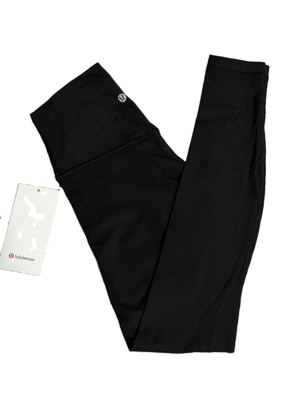 LULULEMON ALIGN RIBBED HIGH RISE LEGGING 28”BLACK COLOR SIZE 2